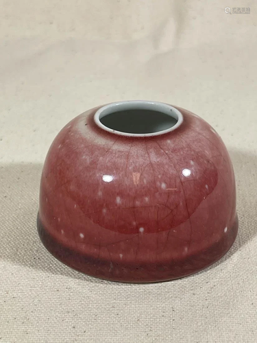 Chinese Oxblood Porcelain Beehive Water Couple