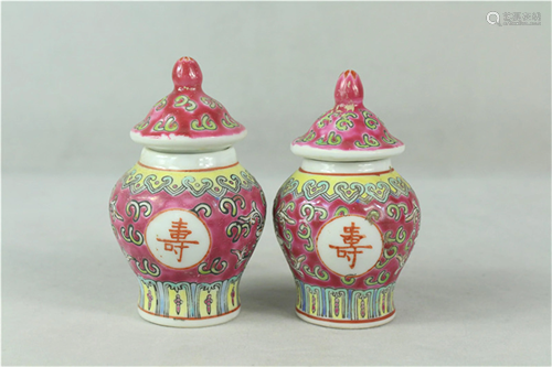 A Pair of Chinese Porcelain Jars