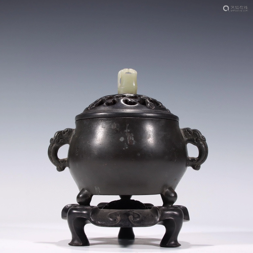 A Chinese Bronze Incense Burner