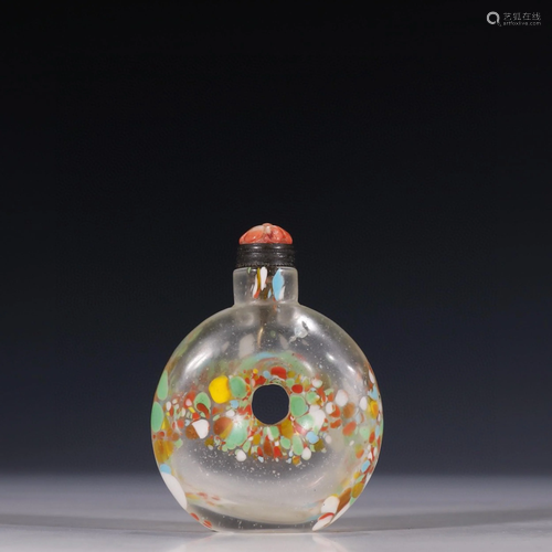 A Chinese Peking Glass Snuff Bottle