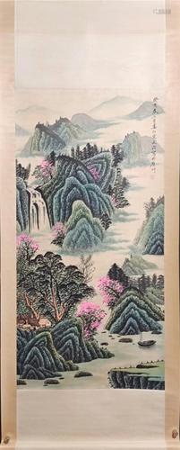 A Chinese Scroll Painting of Landscape