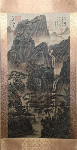 A Chinese Scroll Painting of Landscape