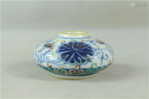 A Chinese Dou-Cai Porcelain Water Pot