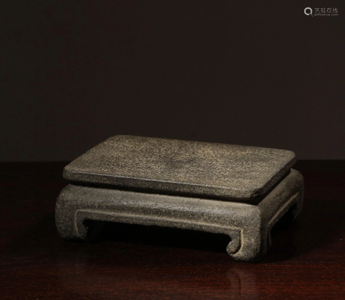 A Chinese Carved Stone Base