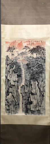 A Chinese Scroll Painting of Landscape