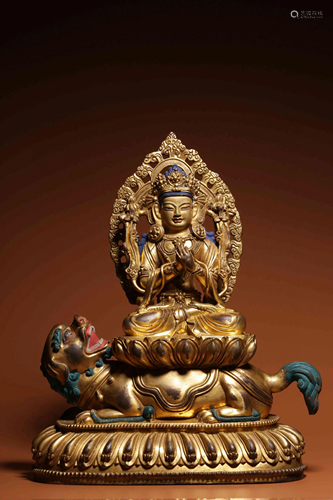 A Chinese Gilt Bronze Figure of Buddha