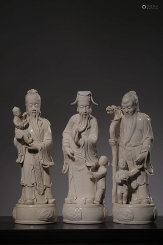 A Set of Chinese Porcelain Statues