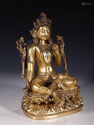 A Chinese Gilt Bronze Figure of Buddha