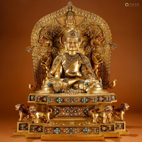 A Chinese Gilt Bronze Figure of Buddha