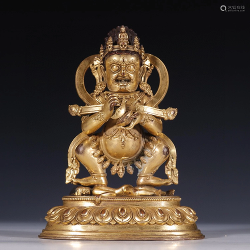 A Chinese Gilt Bronze Figure of Buddha