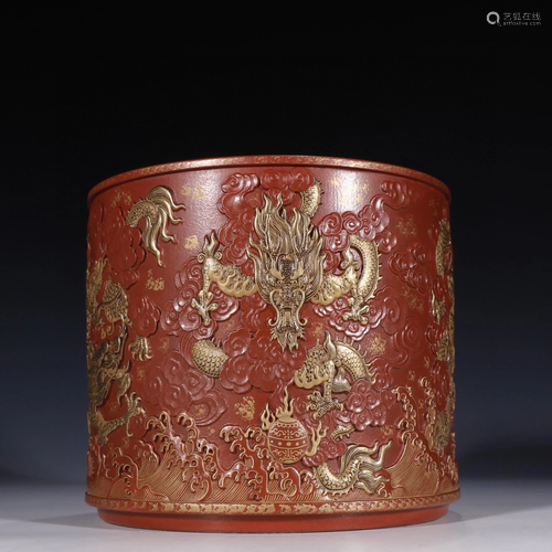 A Chinese Porcelain Brush Pot