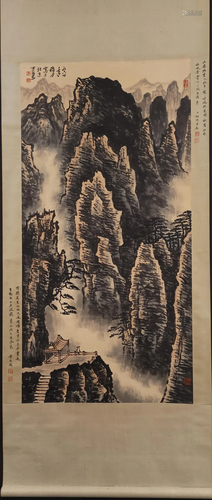 A Chinese Scroll Painting of Landscape