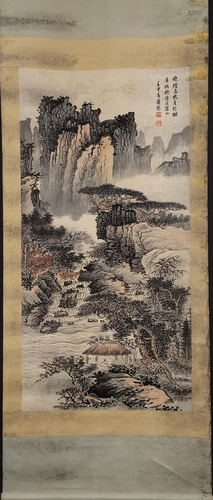 A Chinese Scroll Painting of Landscape