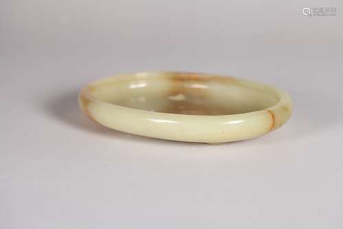 A Chinese Carved Jade Brush Washer