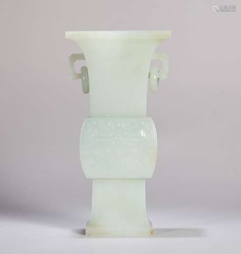 A Chinese Carved Jade Vase