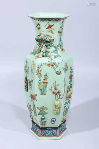 Large Chinese Enameled Porcelain Vase