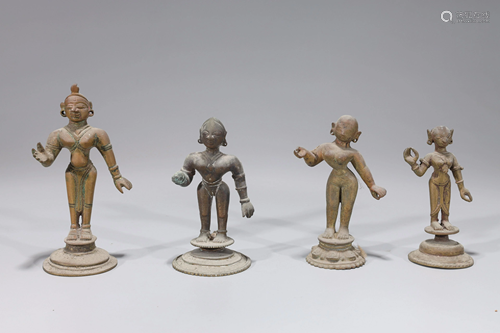 Group of Four Antique Indian Figures