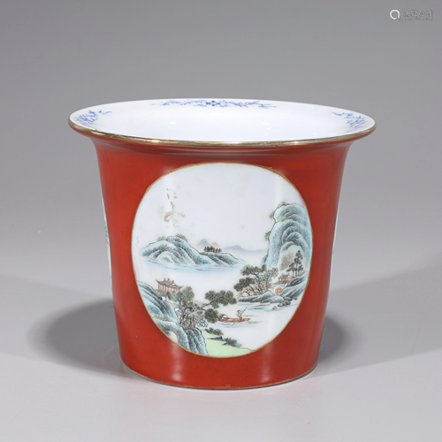 Chinese Enameled Porcelain Planter