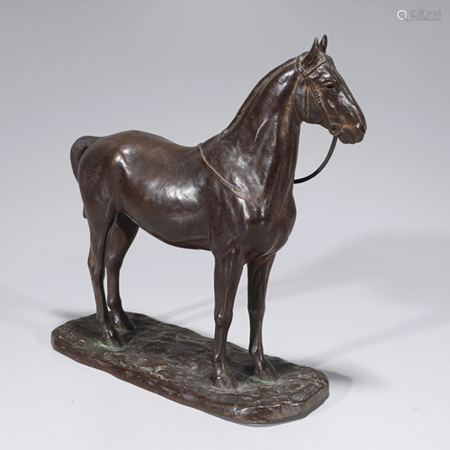 Japanese Bronze Metal Horse