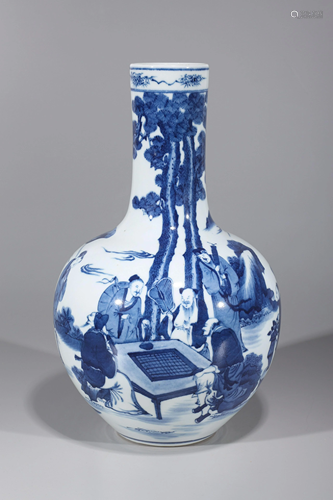 Chinese Blue & White Porcelain Vase