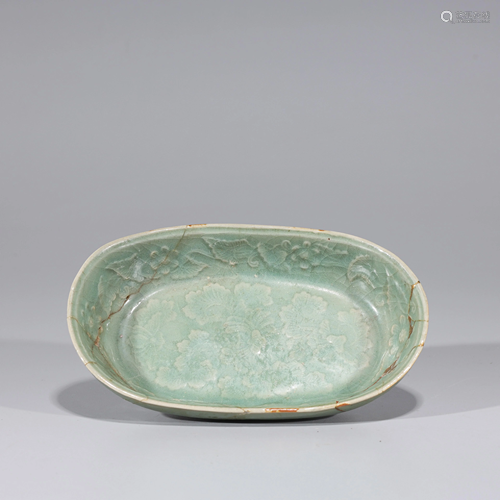 Antique Chinese Celadon Glazed Dish