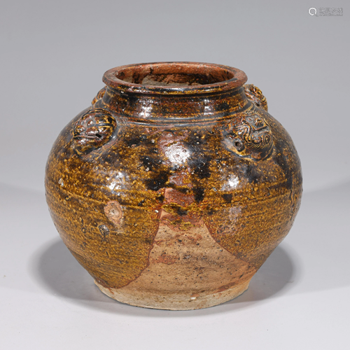 Chinese Yuan Dynasty Glazed Jar