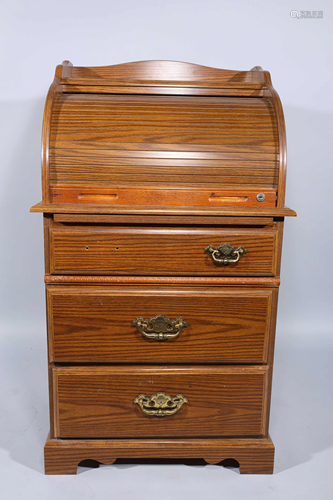 Scroll Top Secretary Chest