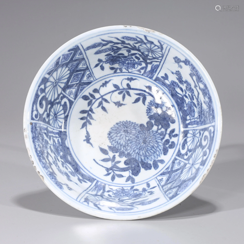 Chinese Blue & White Porcelain Bowl