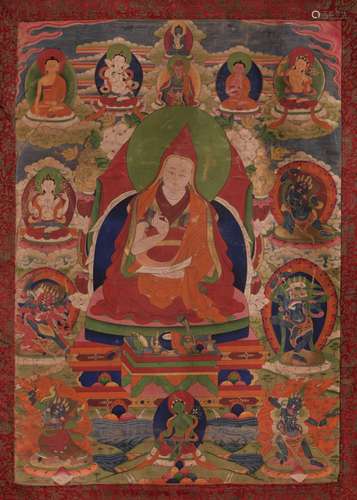 THANGKA PANEL OF GURU