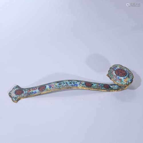  CLOISONNE ENAMEL RUYI SEPTRE