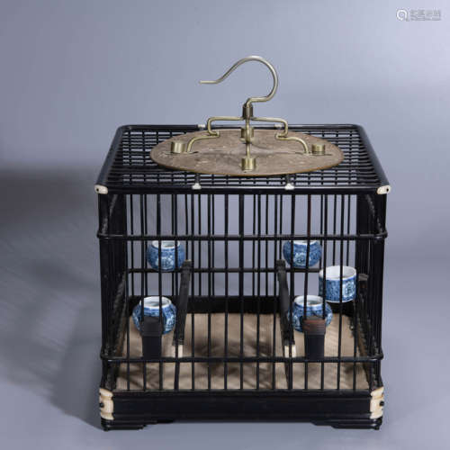 EBONY SQUARE BIRD CAGE