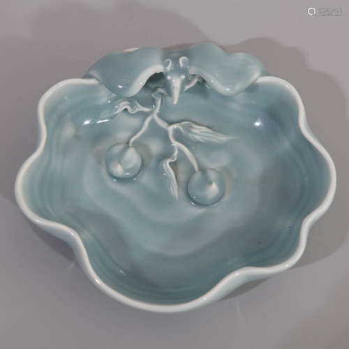  BLUE GLAZE PEACH BRUSH WASHER