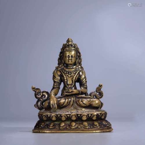  GILT-BRONZE BODHISATTVA