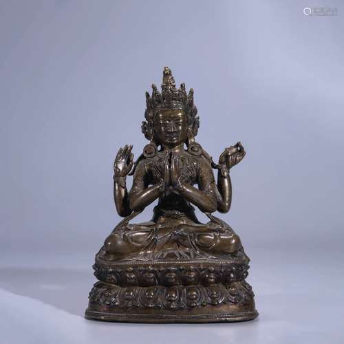  COPPER FOUR-ARMED AVALOKITESVARA