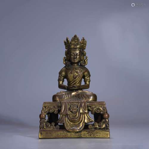  GILT-BRONZE BODHISATTVA