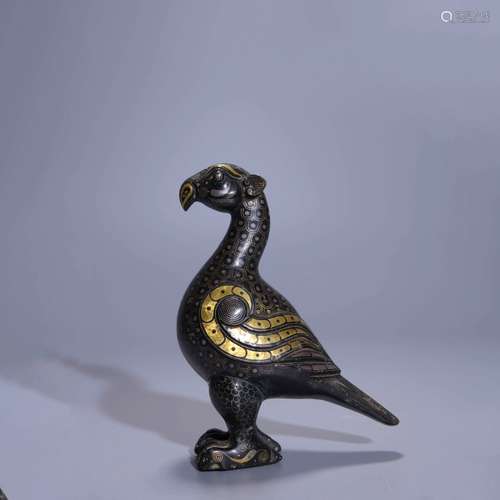 GOLD AND SILVER INLAYING MYTHICAL BIRD