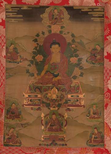 THANGKA PANEL OF SHAKYAMUNI