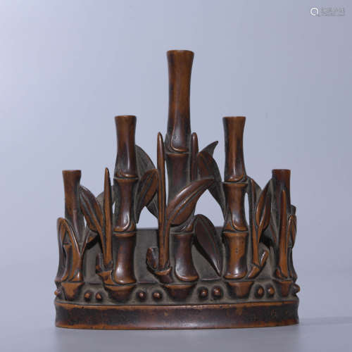  BOXWOOD BAMBOO-SHAPED BRUSH RACK