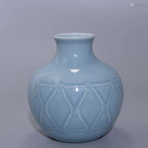 BLUE GLAZE BUCKET-SHAPED ZUN