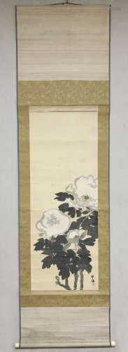 佚名 牡丹（日本回流）纸本立轴