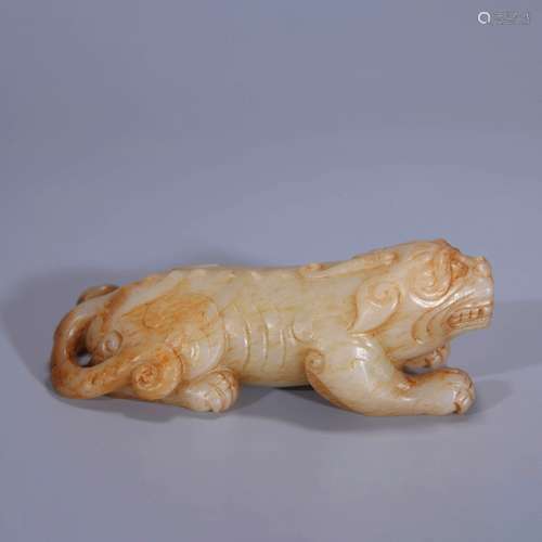 CARVED JADE MYTHICAL BEAST