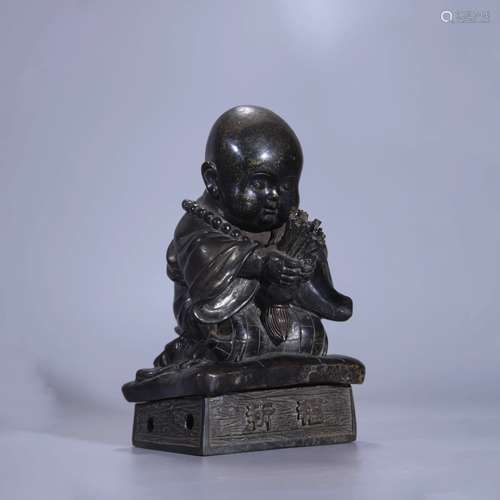 BRONZE PRAYING BOY ORNAMENT