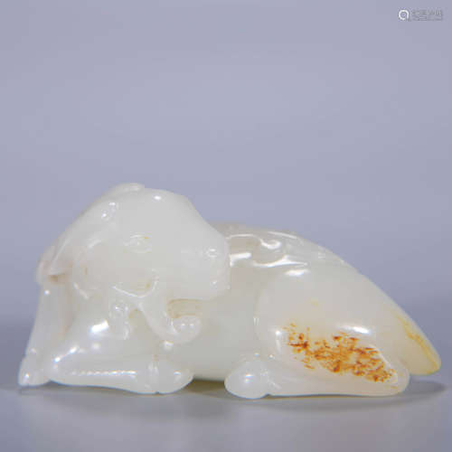 WHITE JADE RAM ORNAMENT