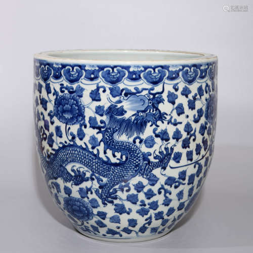 BLUE AND WHITE DRAGON JAR