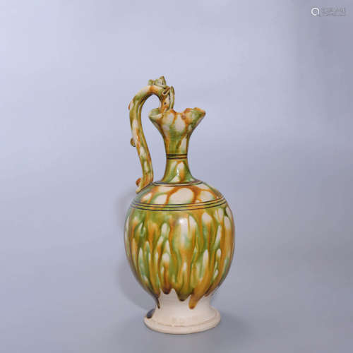 SANCAI GLAZE DRAGON EWER