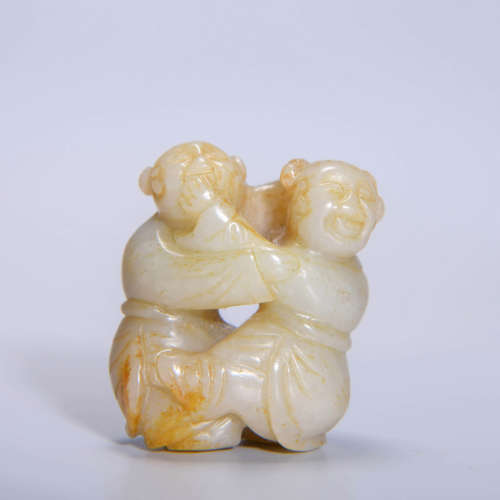 CARVED JADE TWO BOYS