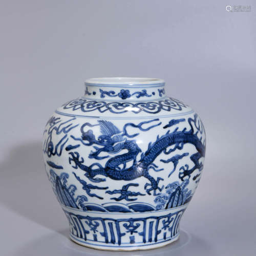 BLUE AND WHITE DRAGON JAR