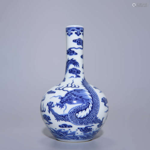 BLUE AND WHITE DRAGON TIANQIUPING