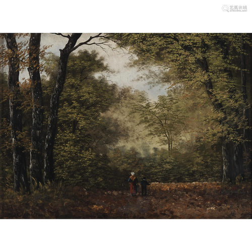 Zellie Platteau (19th century), WALKING IN THE WOODS,