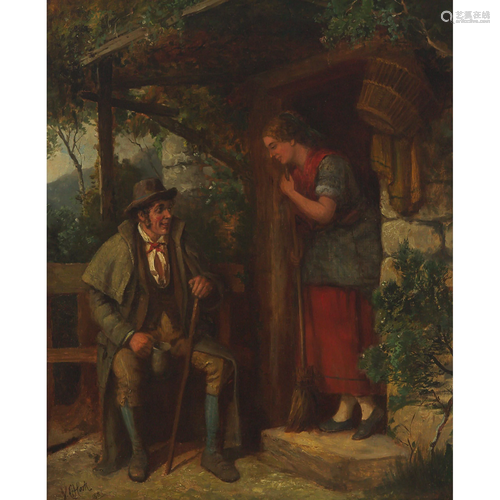 James Clarke Hook (1819-1907), GREETING A GENTLEMAN